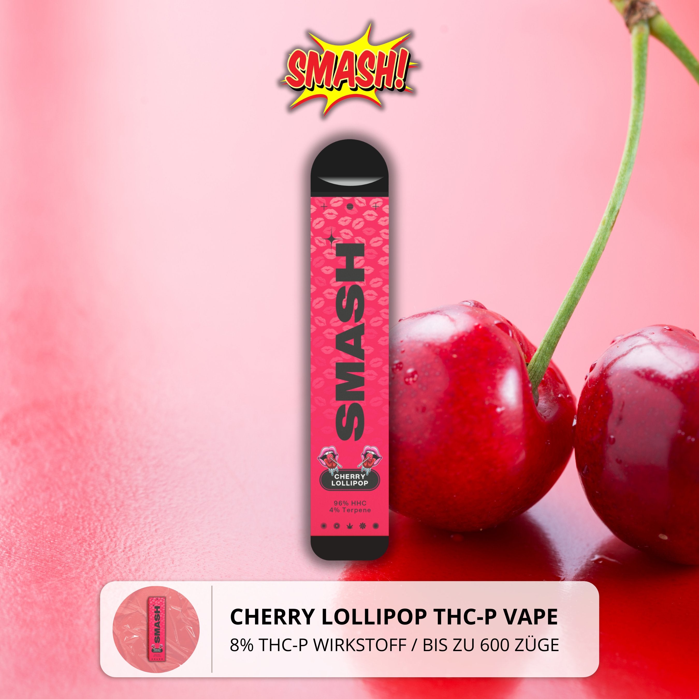 Smash THC-P Vape - Cherry Lollipop