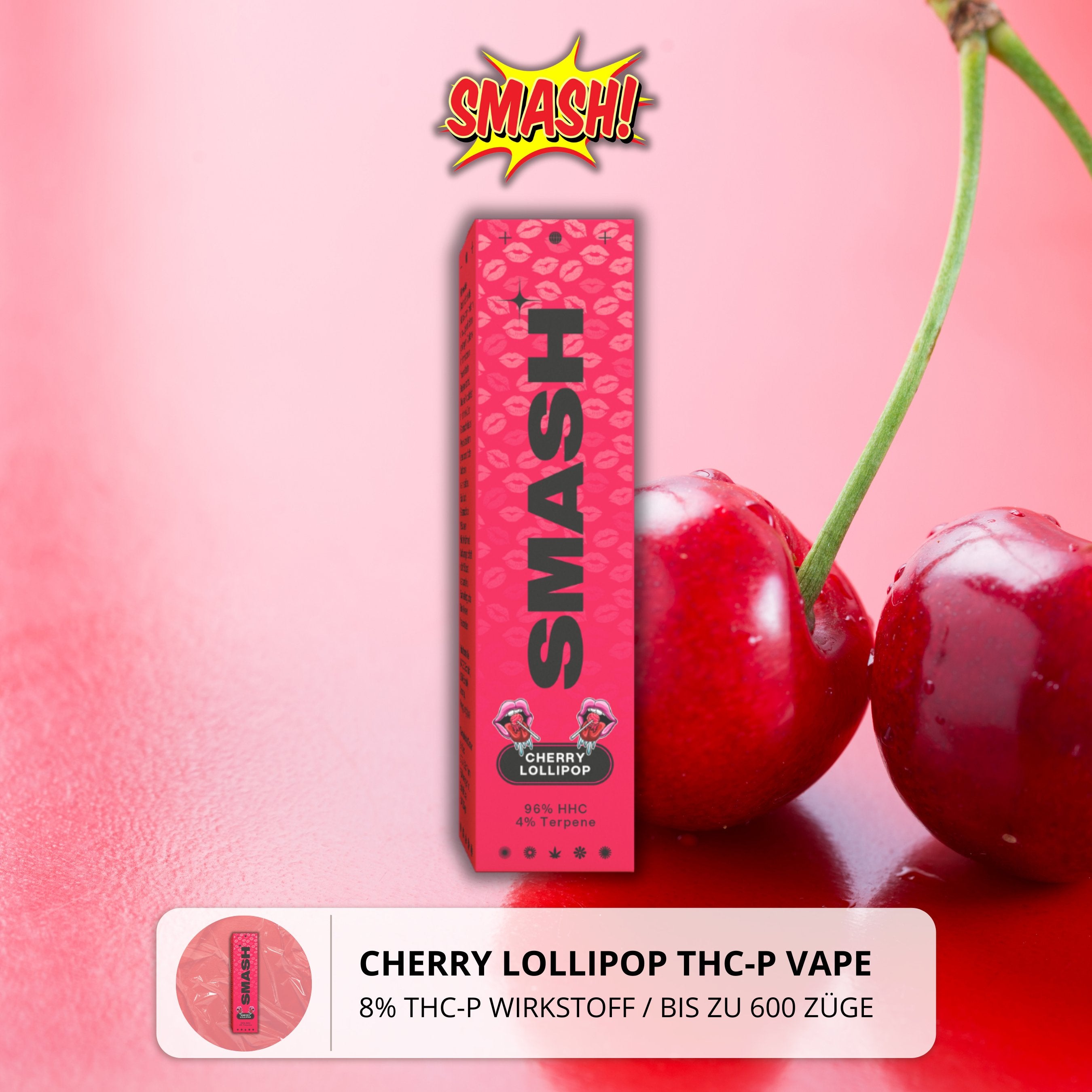 Smash THC-P Vape - Cherry Lollipop