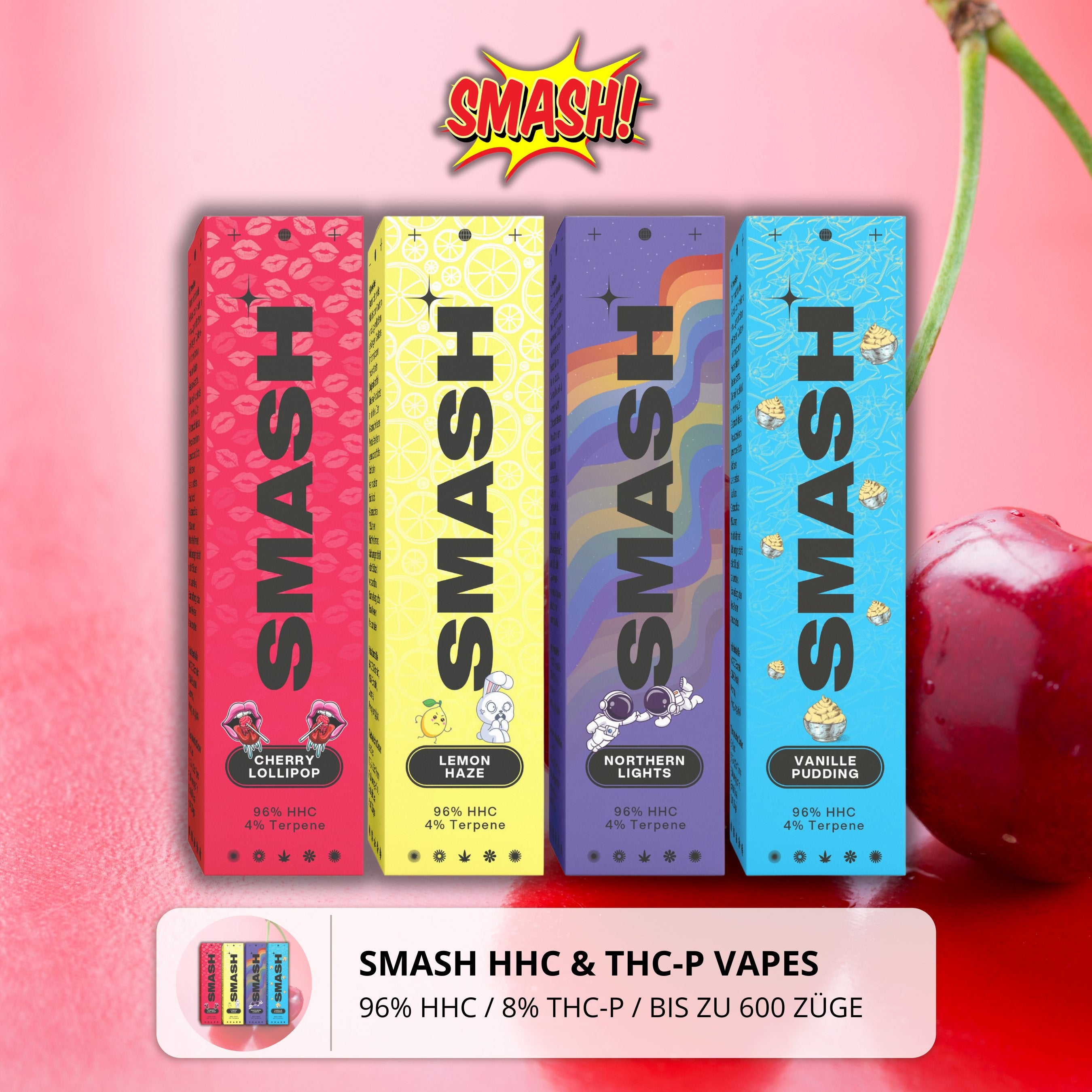 Smash HHC Vape - Cherry Lollipop